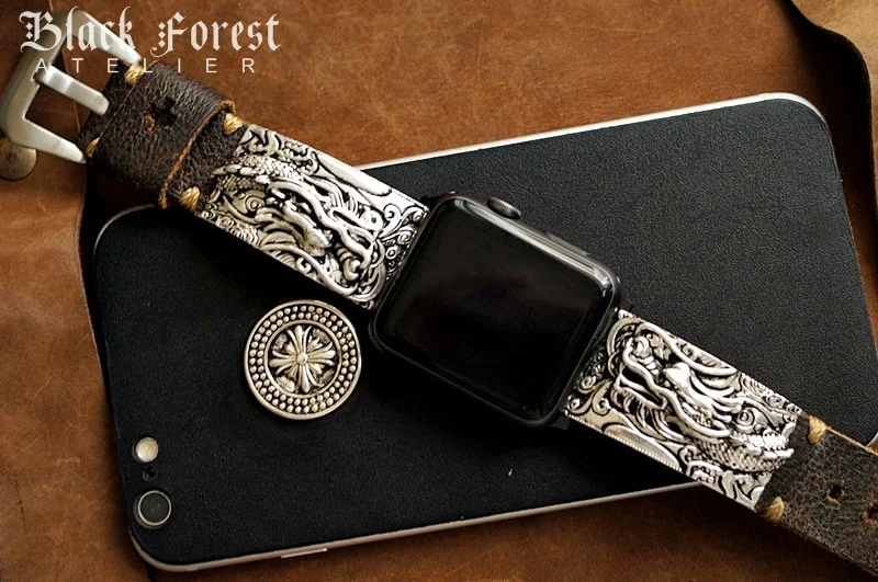 Dragon Silver Plated Pendants Strap ( 2pieces) for Panerai or Apple Watch . – image 6